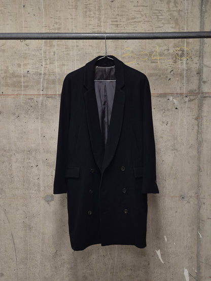 DIET BUTCHER SLIM SKIN AW14 "FOREST OF FOG" Wool Raglan Double Breasted Long Blazer