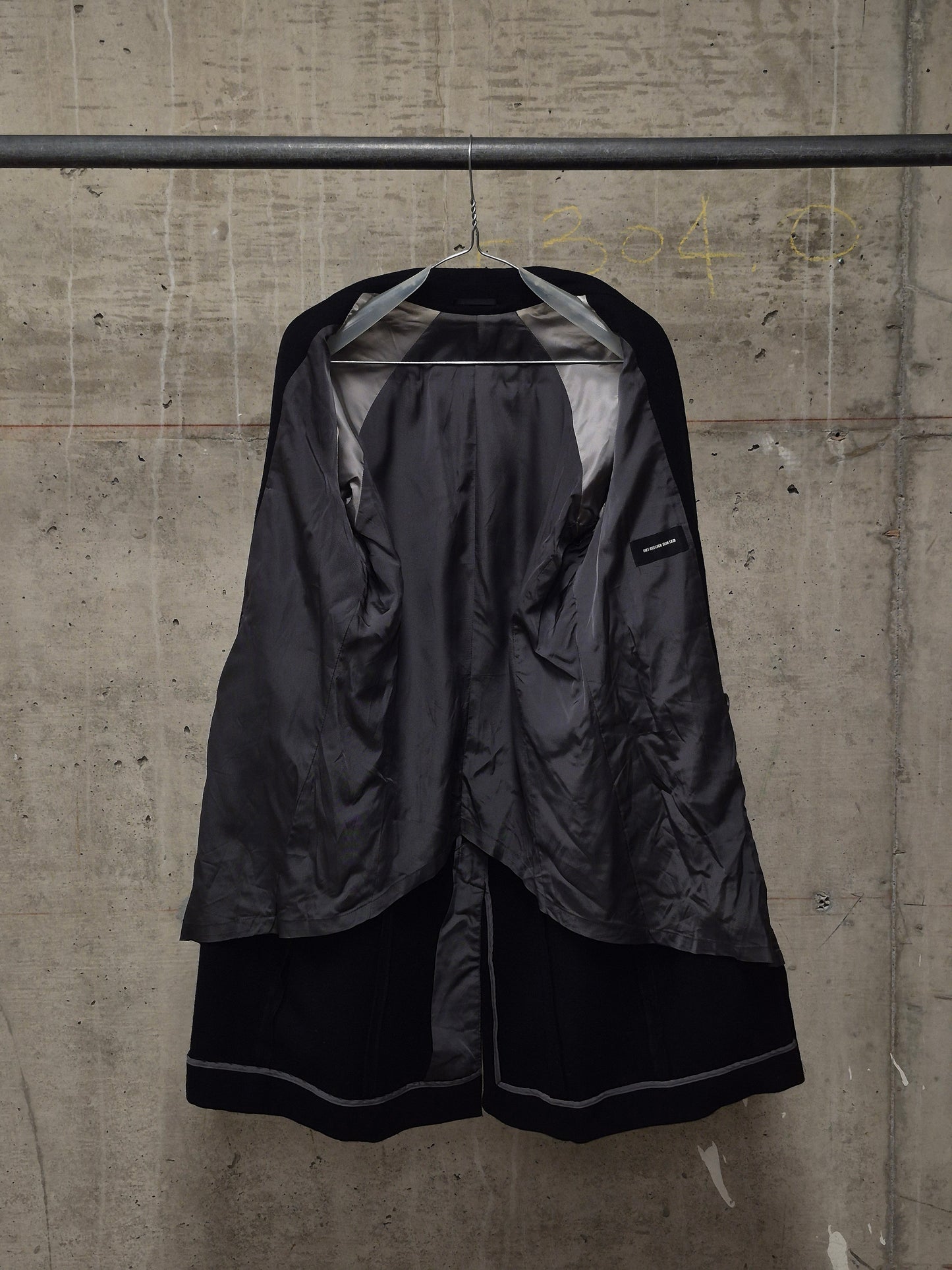 DIET BUTCHER SLIM SKIN AW14 "FOREST OF FOG" Wool Raglan Double Breasted Long Blazer