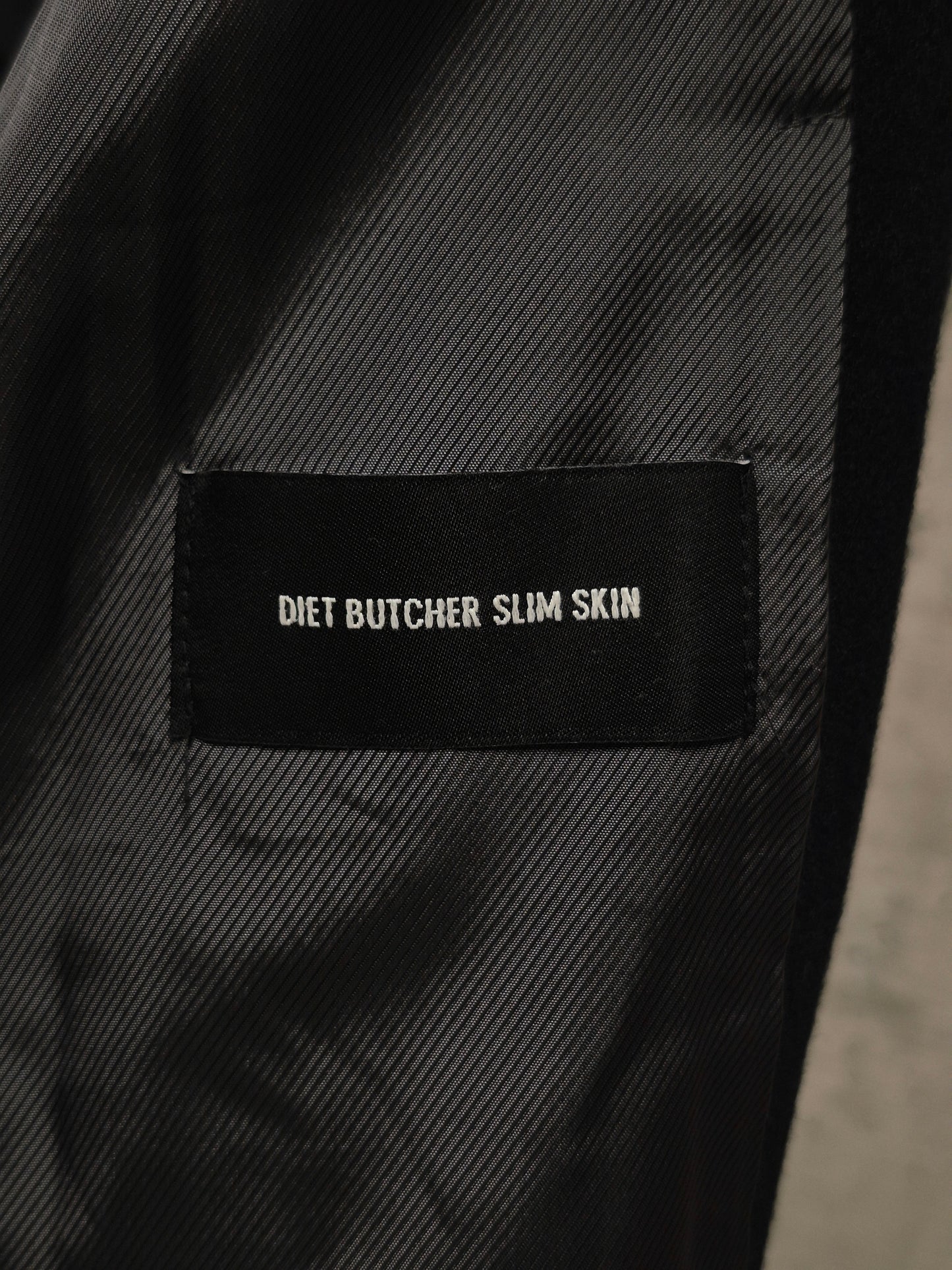DIET BUTCHER SLIM SKIN AW14 "FOREST OF FOG" Wool Raglan Double Breasted Long Blazer