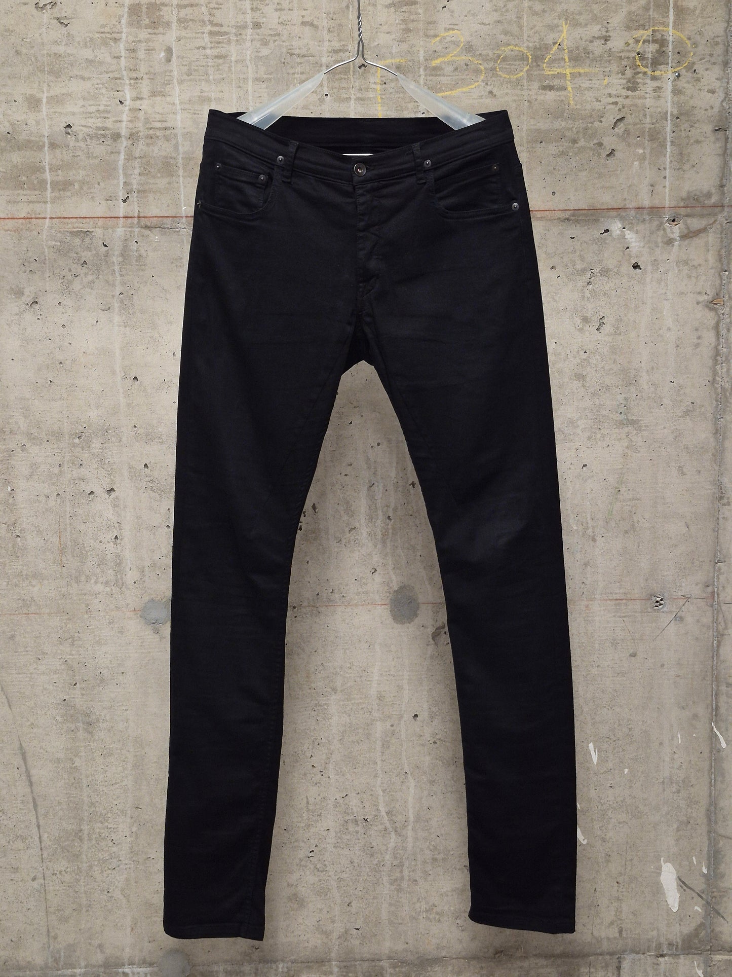 Rick Owens DRKSHDW AW14 "MOODY" BLACK INSIDE 'Detroit Cut' Stretch Denim