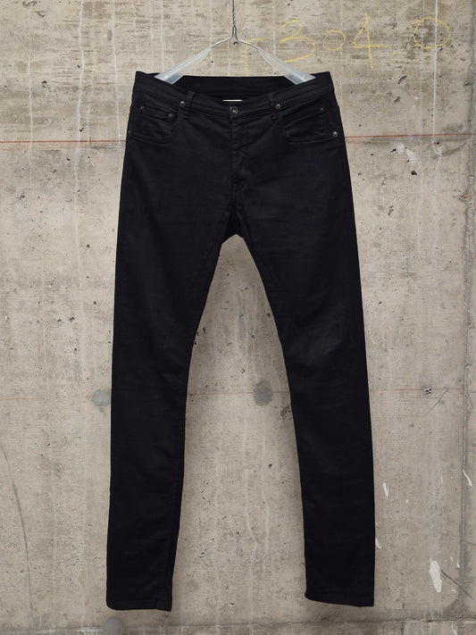 Rick Owens DRKSHDW AW14 "MOODY" BLACK INSIDE 'Detroit Cut' Stretch Denim