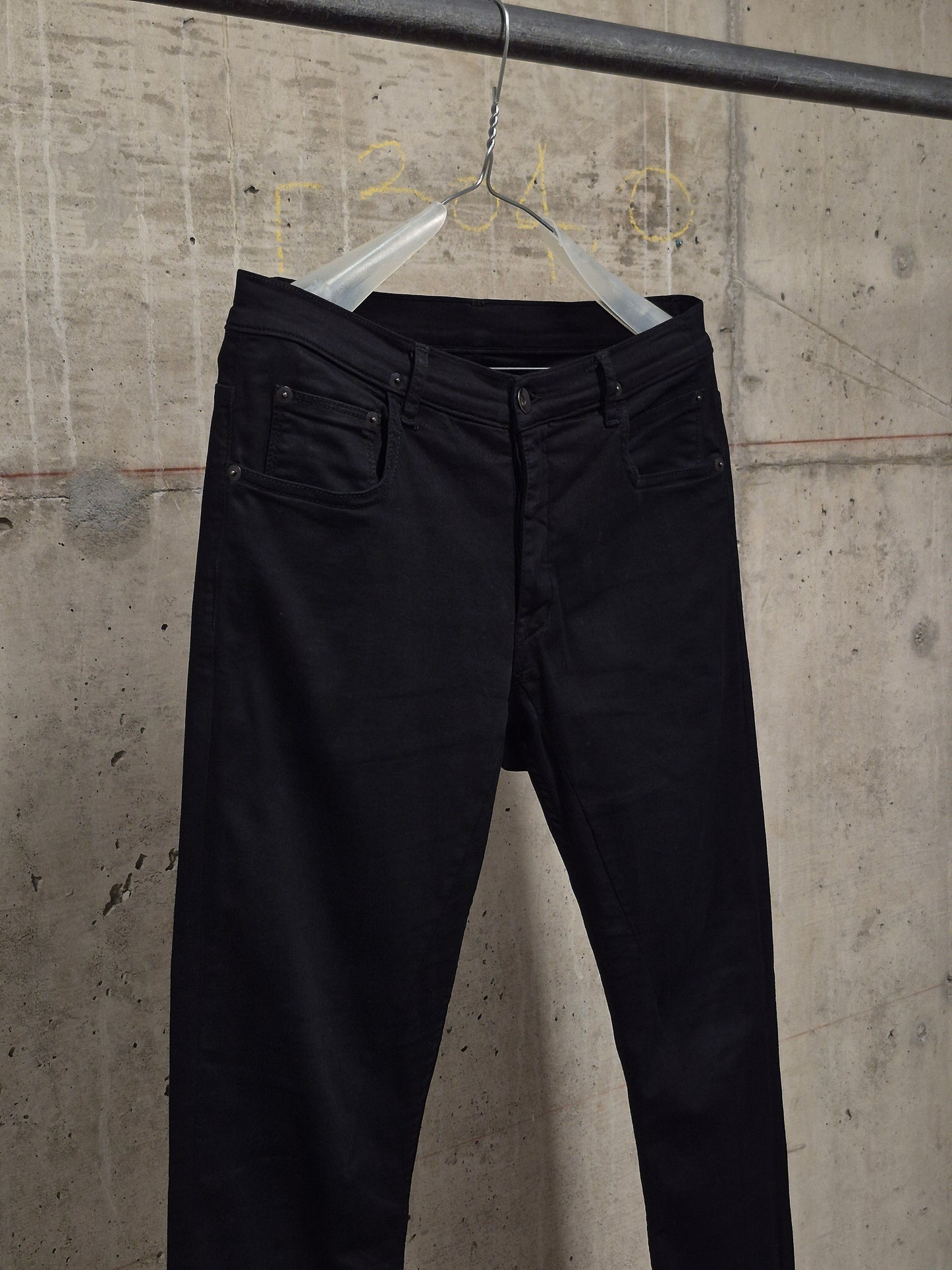 Rick Owens DRKSHDW AW14 "MOODY" BLACK INSIDE 'Detroit Cut' Stretch Denim