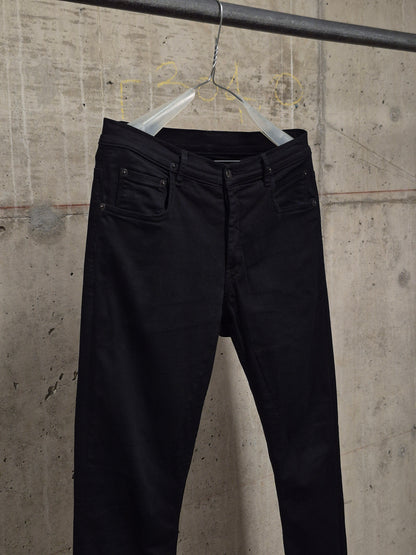 Rick Owens DRKSHDW AW14 "MOODY" BLACK INSIDE 'Detroit Cut' Stretch Denim