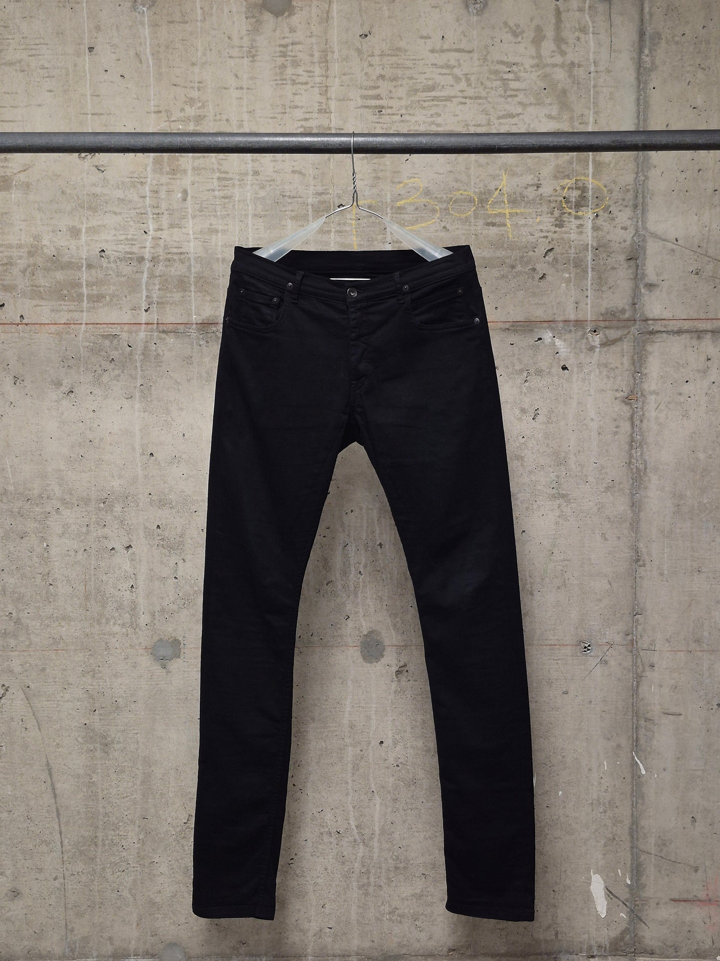 Rick Owens DRKSHDW AW14 "MOODY" BLACK INSIDE 'Detroit Cut' Stretch Denim