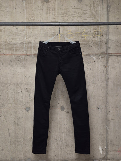 Rick Owens DRKSHDW AW14 "MOODY" BLACK INSIDE 'Detroit Cut' Stretch Denim