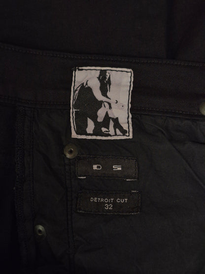 Rick Owens DRKSHDW AW14 "MOODY" BLACK INSIDE 'Detroit Cut' Stretch Denim
