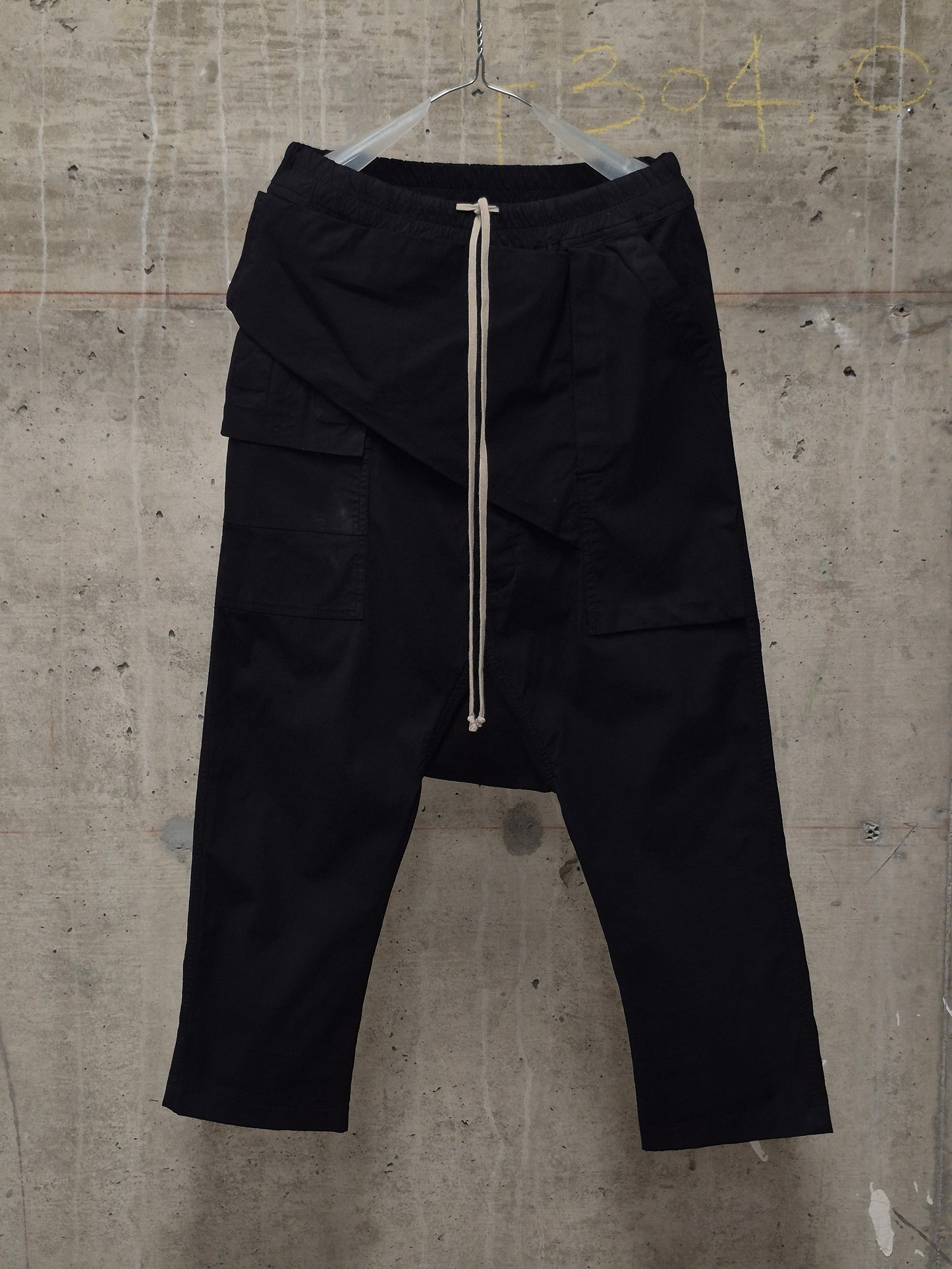 Rick Owens DRKSHDW AW15 "SPHINX" Black Drop-crotch Memphis Cargo Pants