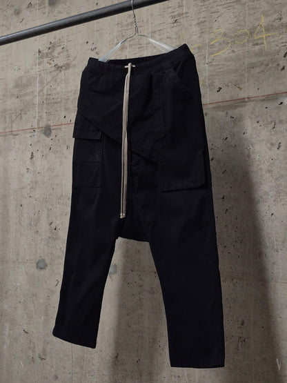 Rick Owens DRKSHDW AW15 "SPHINX" Black Drop-crotch Memphis Cargo Pants