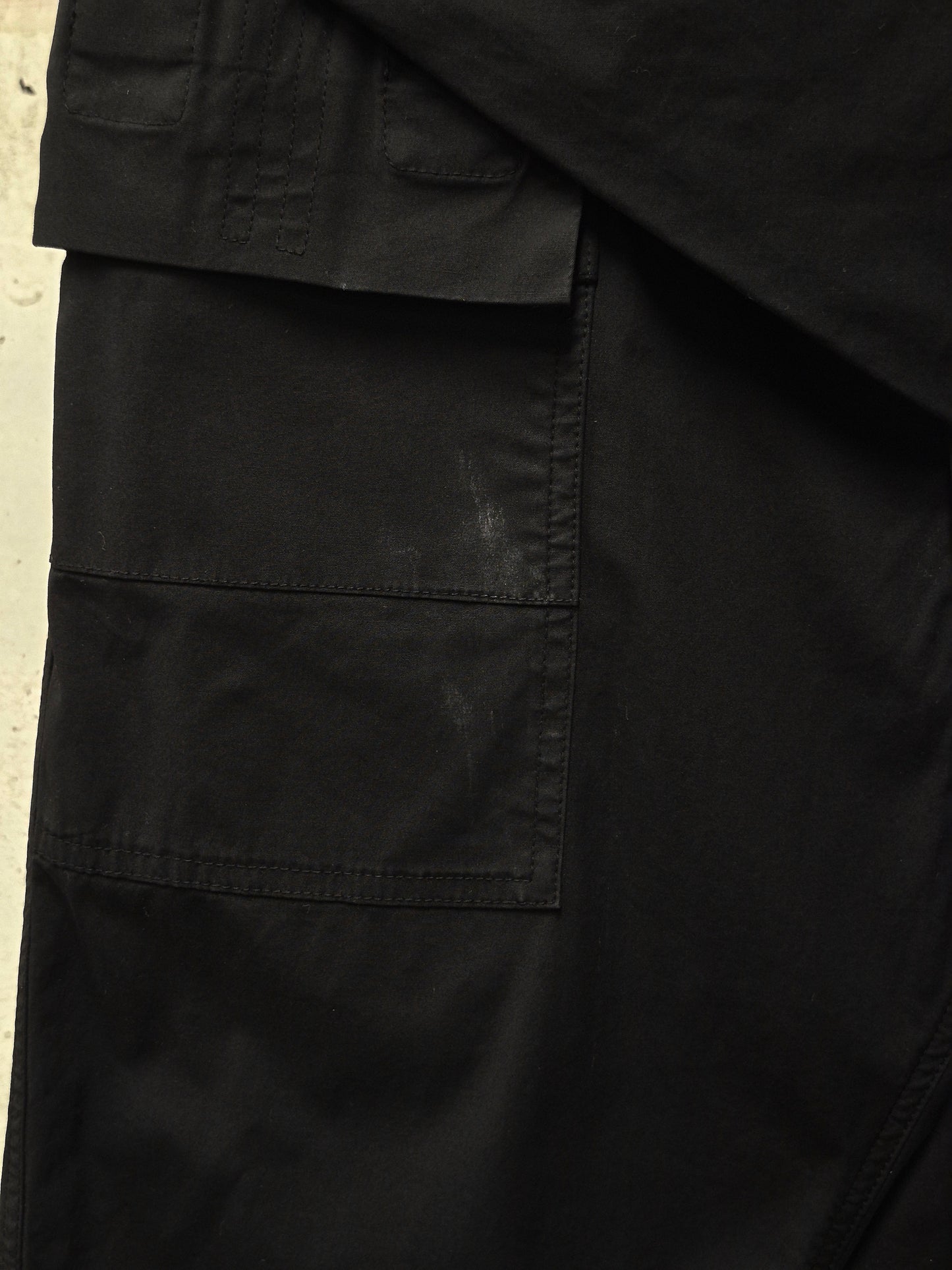 Rick Owens DRKSHDW AW15 "SPHINX" Black Drop-crotch Memphis Cargo Pants