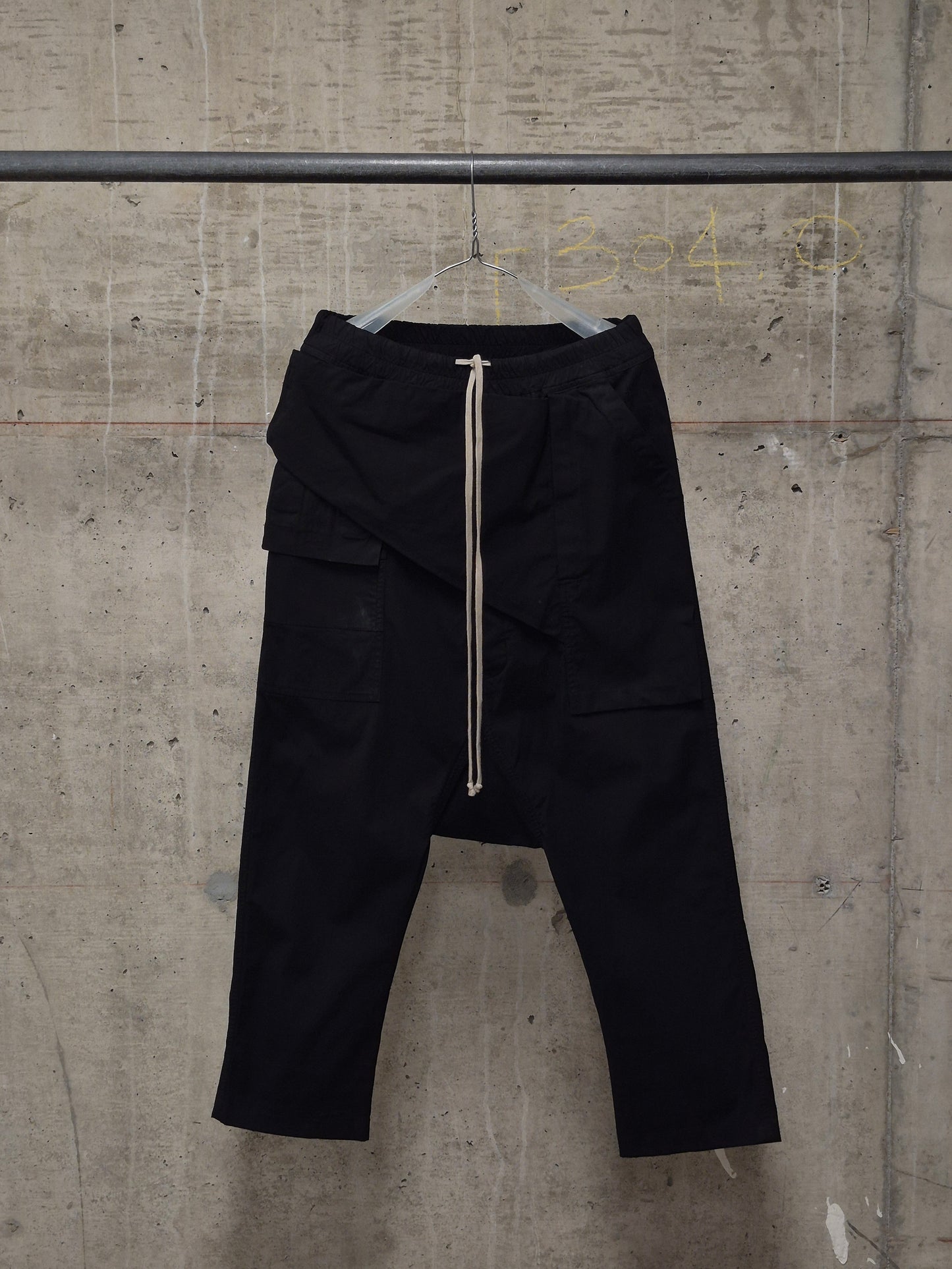 Rick Owens DRKSHDW AW15 "SPHINX" Black Drop-crotch Memphis Cargo Pants