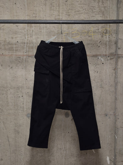 Rick Owens DRKSHDW AW15 "SPHINX" Black Drop-crotch Memphis Cargo Pants