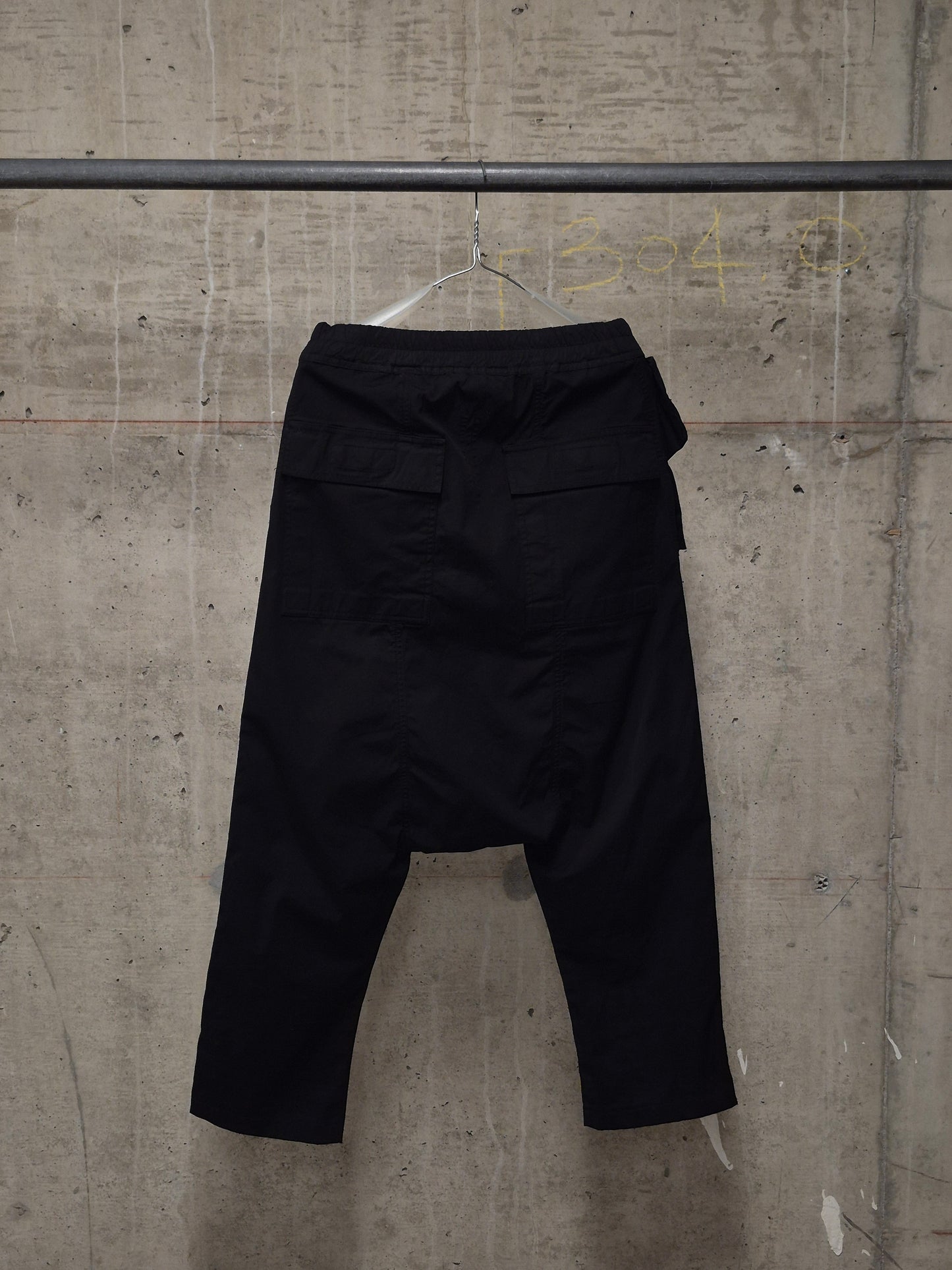 Rick Owens DRKSHDW AW15 "SPHINX" Black Drop-crotch Memphis Cargo Pants
