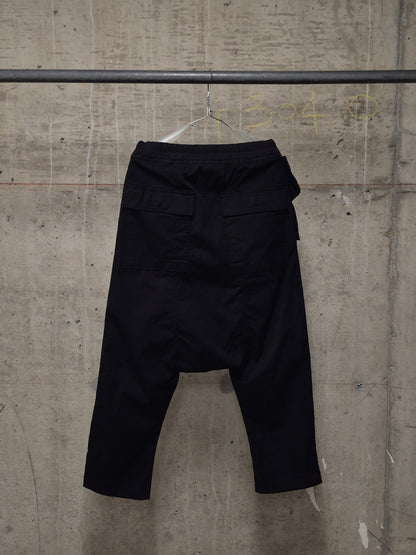 Rick Owens DRKSHDW AW15 "SPHINX" Black Drop-crotch Memphis Cargo Pants