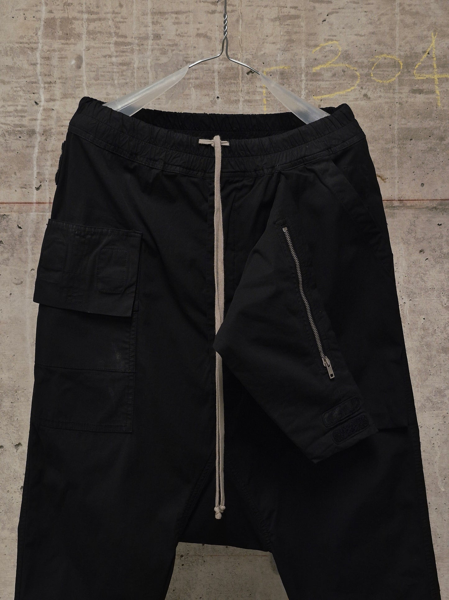 Rick Owens DRKSHDW AW15 "SPHINX" Black Drop-crotch Memphis Cargo Pants