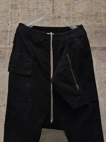 Rick Owens DRKSHDW AW15 "SPHINX" Black Drop-crotch Memphis Cargo Pants
