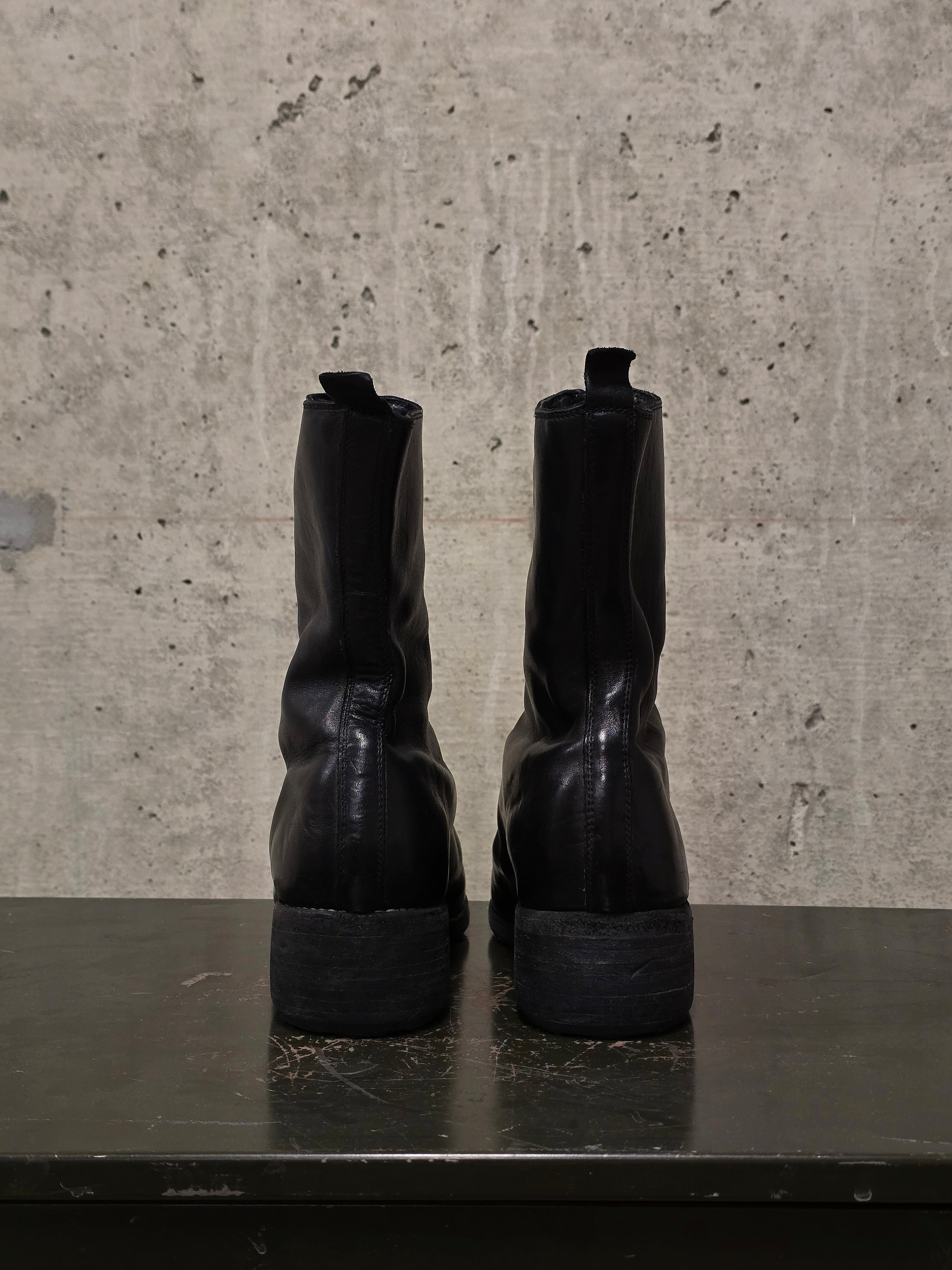 Guidi Black Full-grain Horse Leather Front Zip Boots | DRIEW