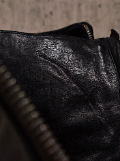 GUIDI 'PL2' Black Full-grain Horse Leather Front Zip Boots