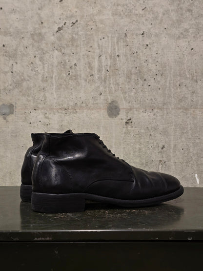 GUIDI '994' Black Full-grain Horse Leather Desert Ankle Boots