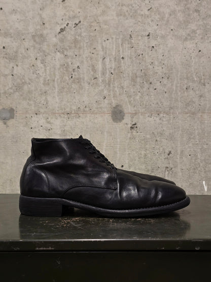 GUIDI '994' Black Full-grain Horse Leather Desert Ankle Boots