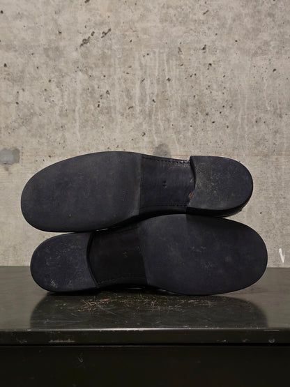 GUIDI '994' Black Full-grain Horse Leather Desert Ankle Boots