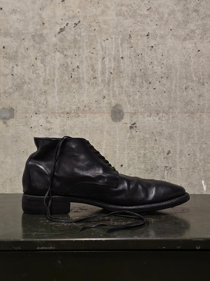 GUIDI '994' Black Full-grain Horse Leather Desert Ankle Boots