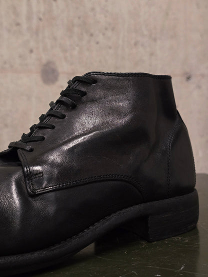 GUIDI '994' Black Full-grain Horse Leather Desert Ankle Boots