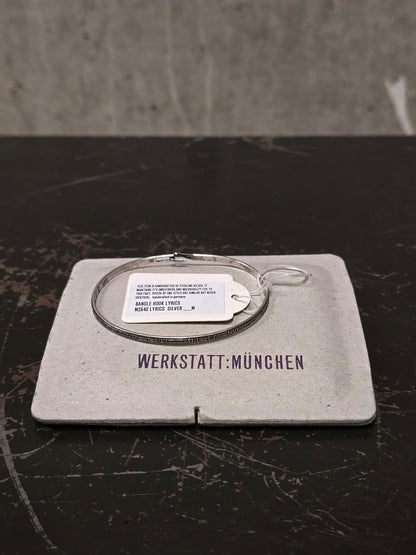 WERKSTATT:MÜNCHEN 'M2640SILY' .925 Silver Lyrics Hook Bangle