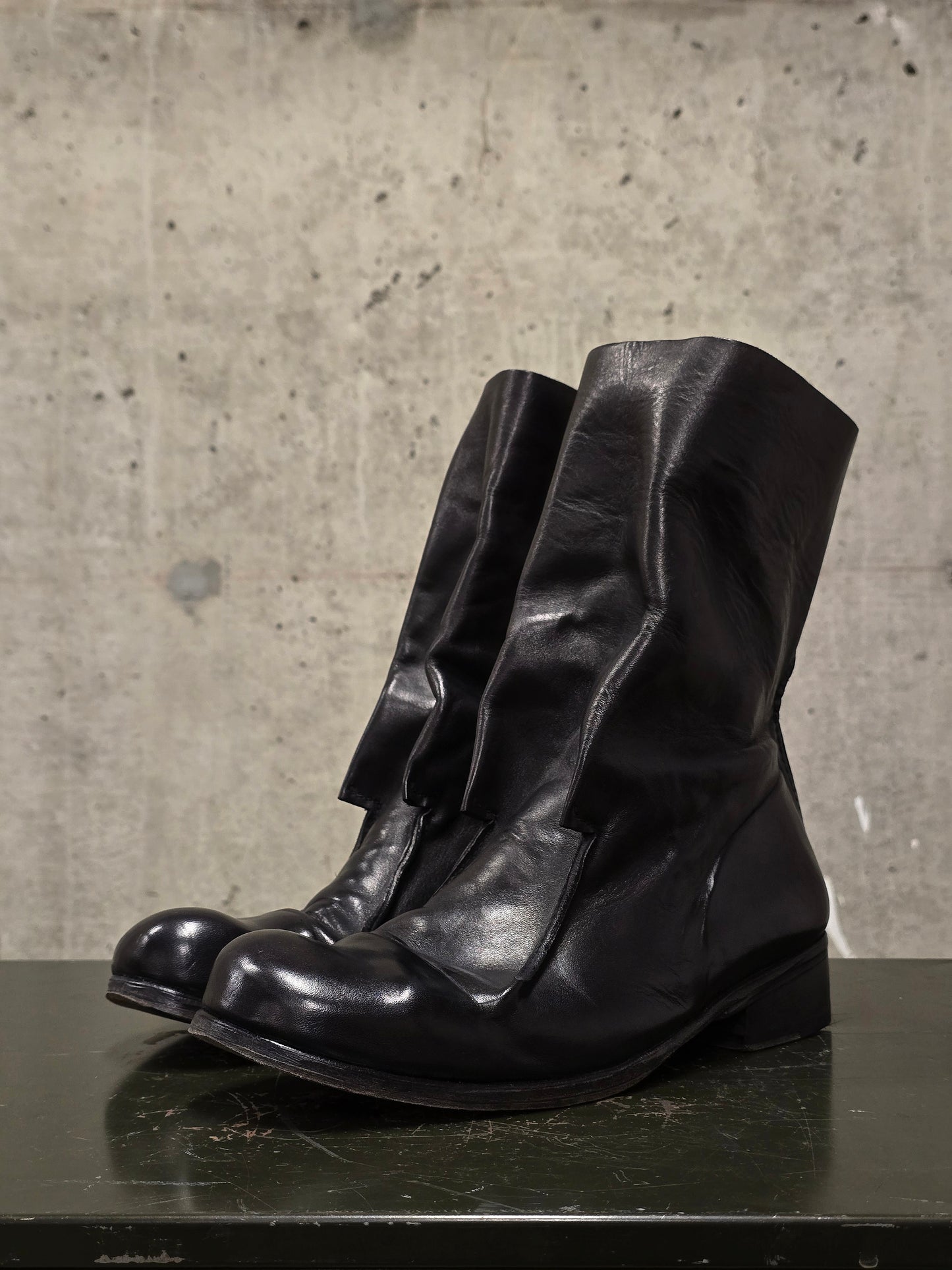 Boris Bidjan Saberi x Muñoz Vrandecic AW14-15 ‘BOOT1-F235’ Horse Leather Pull-on Boots