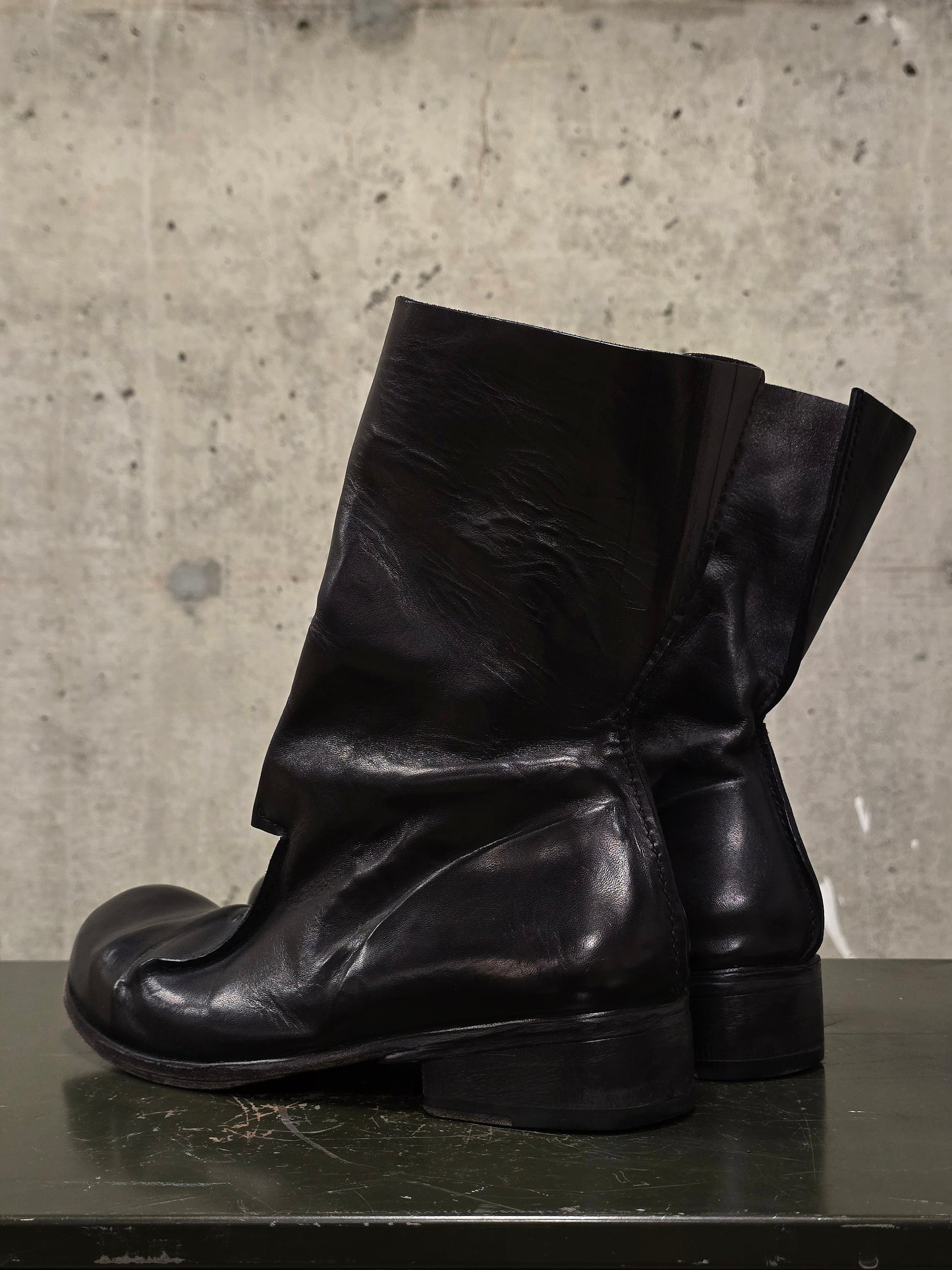 Boris Bidjan Saberi x Muñoz Vrandecic AW14-15 ‘BOOT1-F235’ Horse Leather Pull-on Boots
