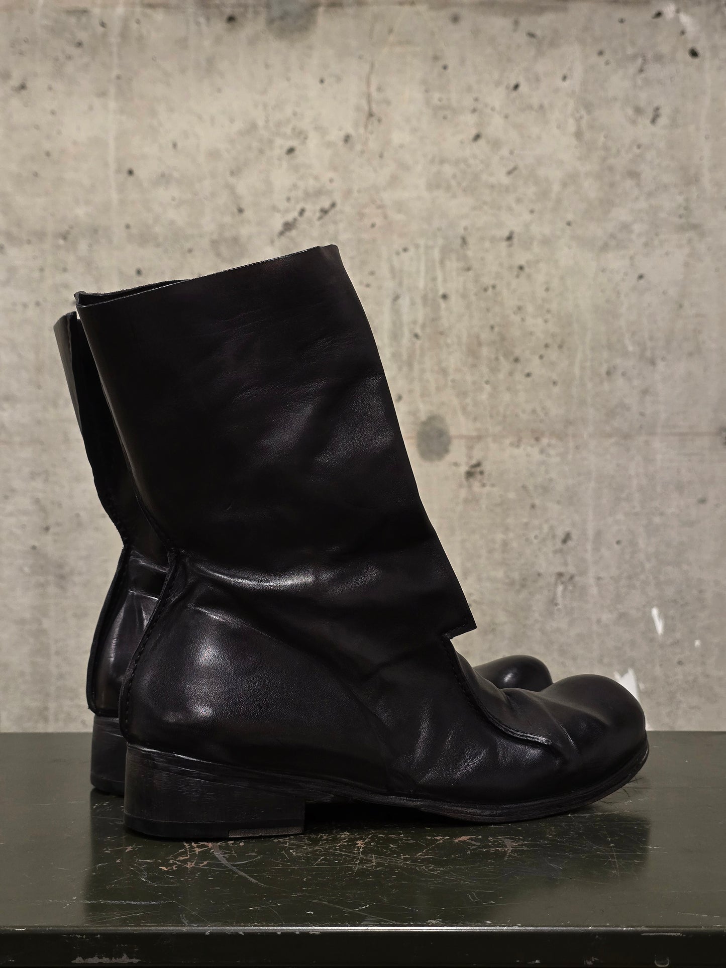 Boris Bidjan Saberi x Muñoz Vrandecic AW14-15 ‘BOOT1-F235’ Horse Leather Pull-on Boots