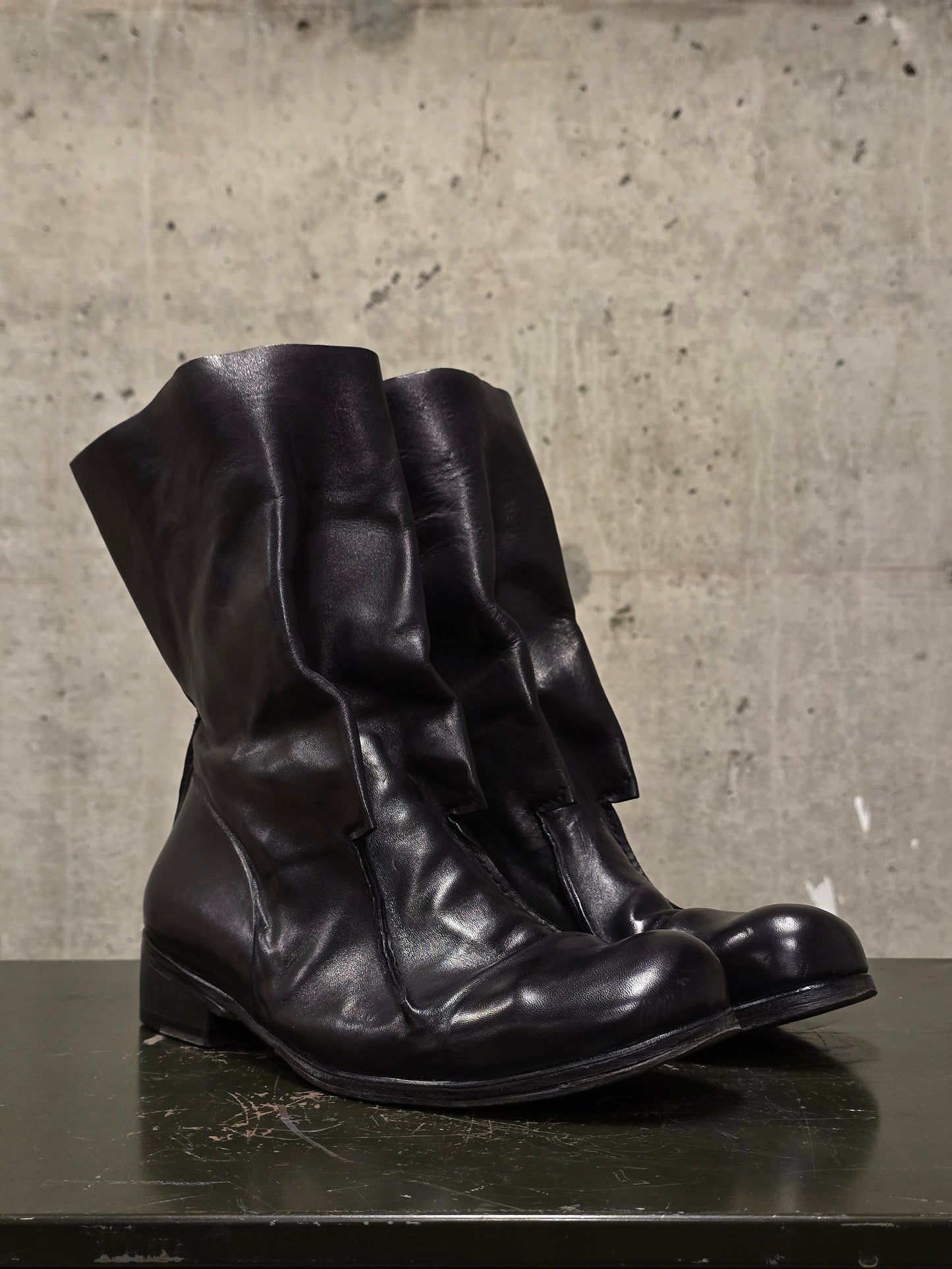 Boris Bidjan Saberi x Muñoz Vrandecic AW14-15 ‘BOOT1-F235’ Horse Leather Pull-on Boots