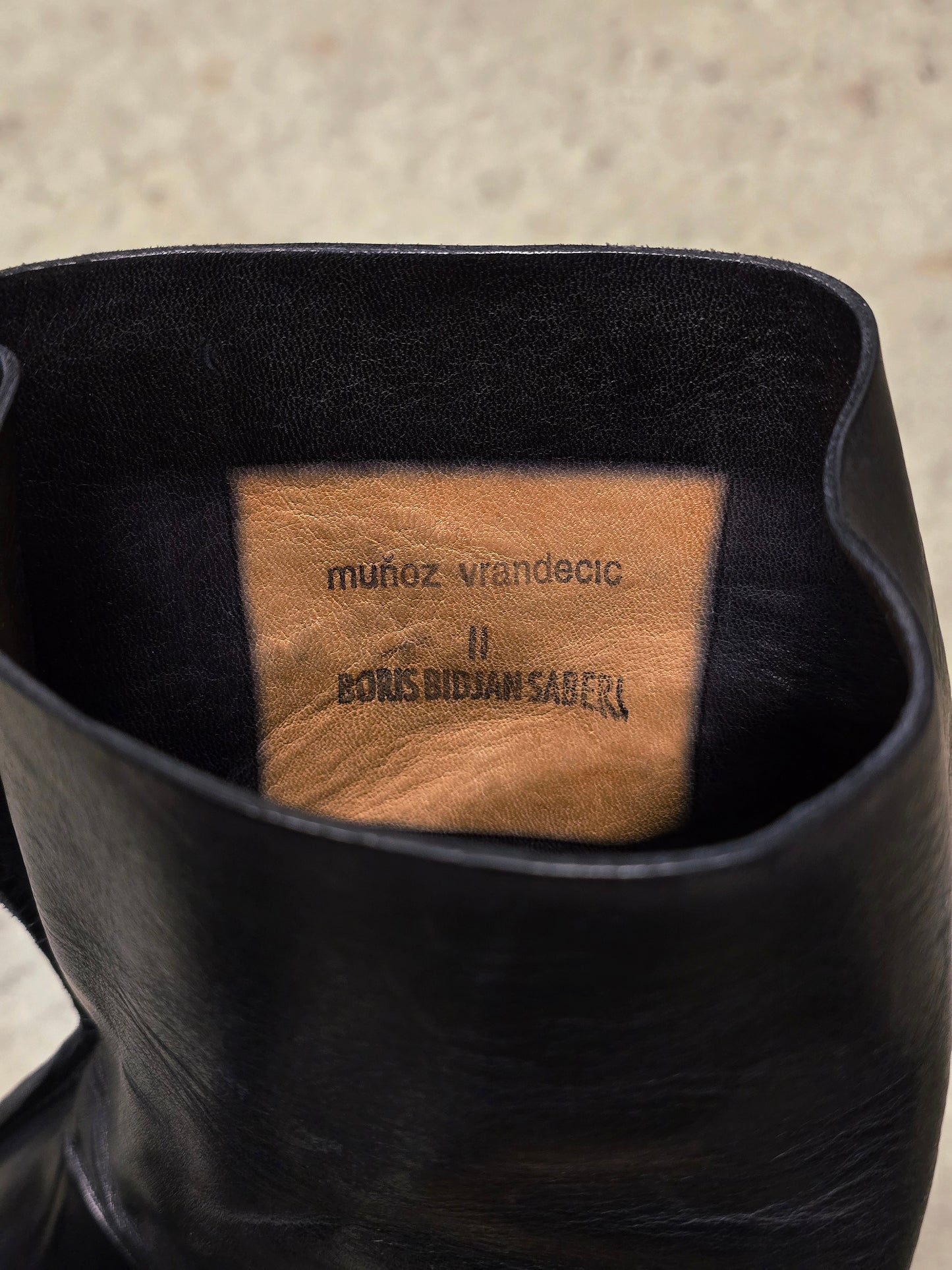 Boris Bidjan Saberi x Muñoz Vrandecic AW14-15 ‘BOOT1-F235’ Horse Leather Pull-on Boots