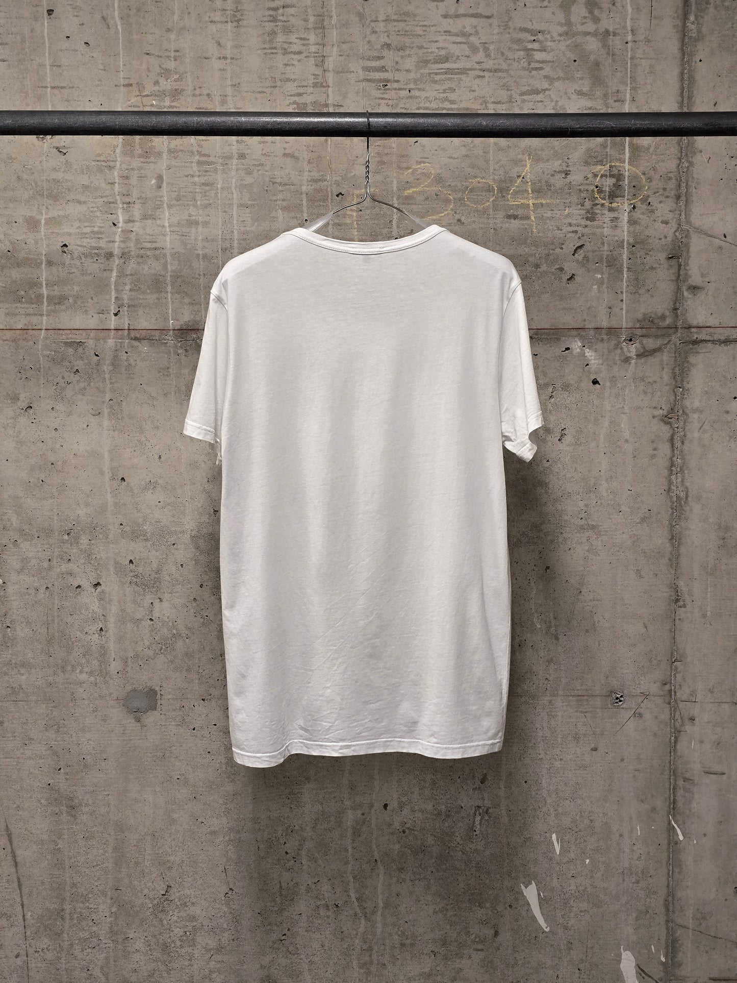 Ann Demeulemeester SS20 Off-White 'Elmer' Black Brush Stroke Graphic T-Shirt