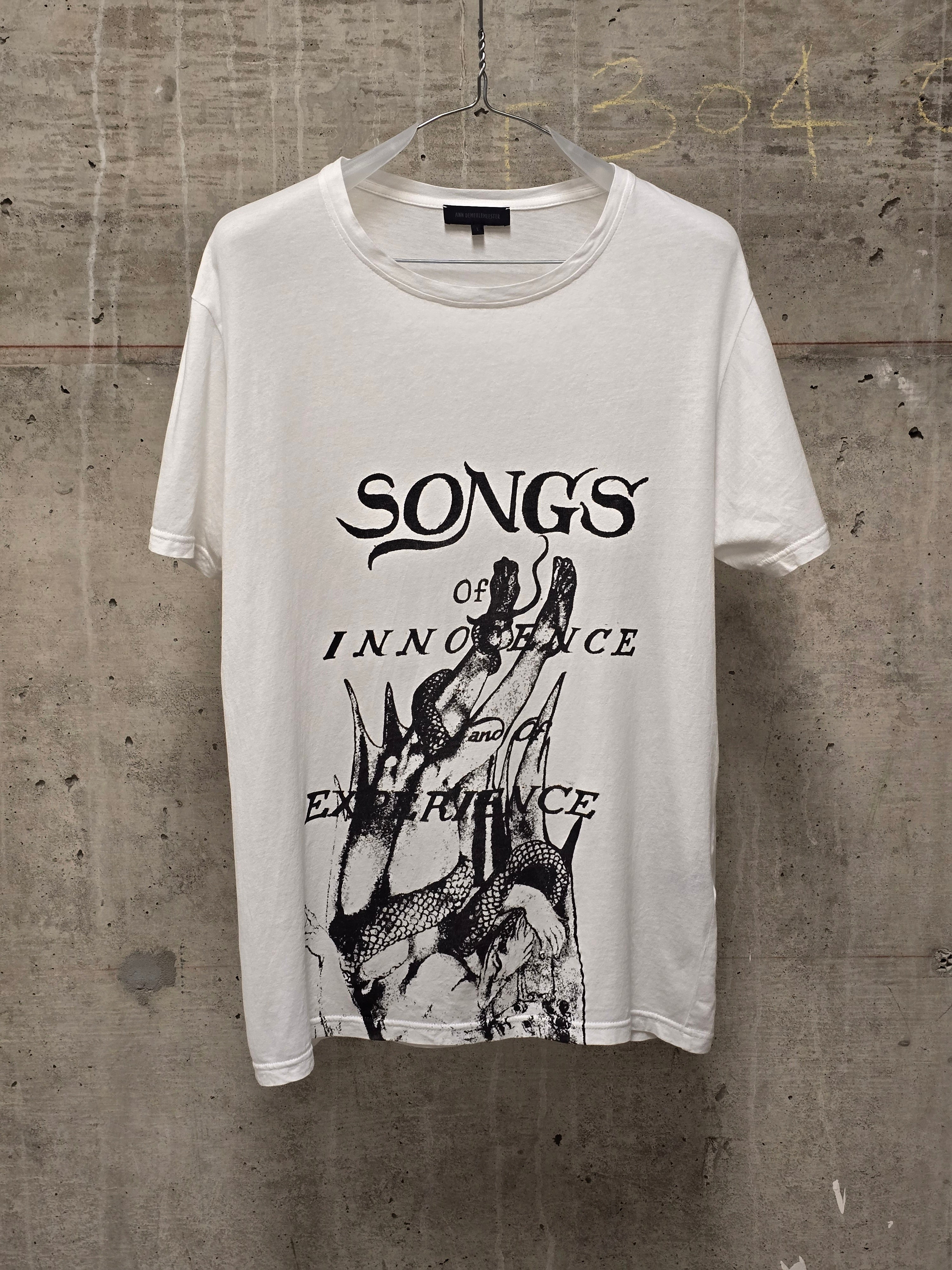 Ann Demeulemeester AW18 Black Print Graphic T-Shirt | DRIEW