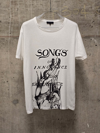Ann Demeulemeester AW18 Lucian White 'Fallen Angel' Black Print Graphic T-Shirt