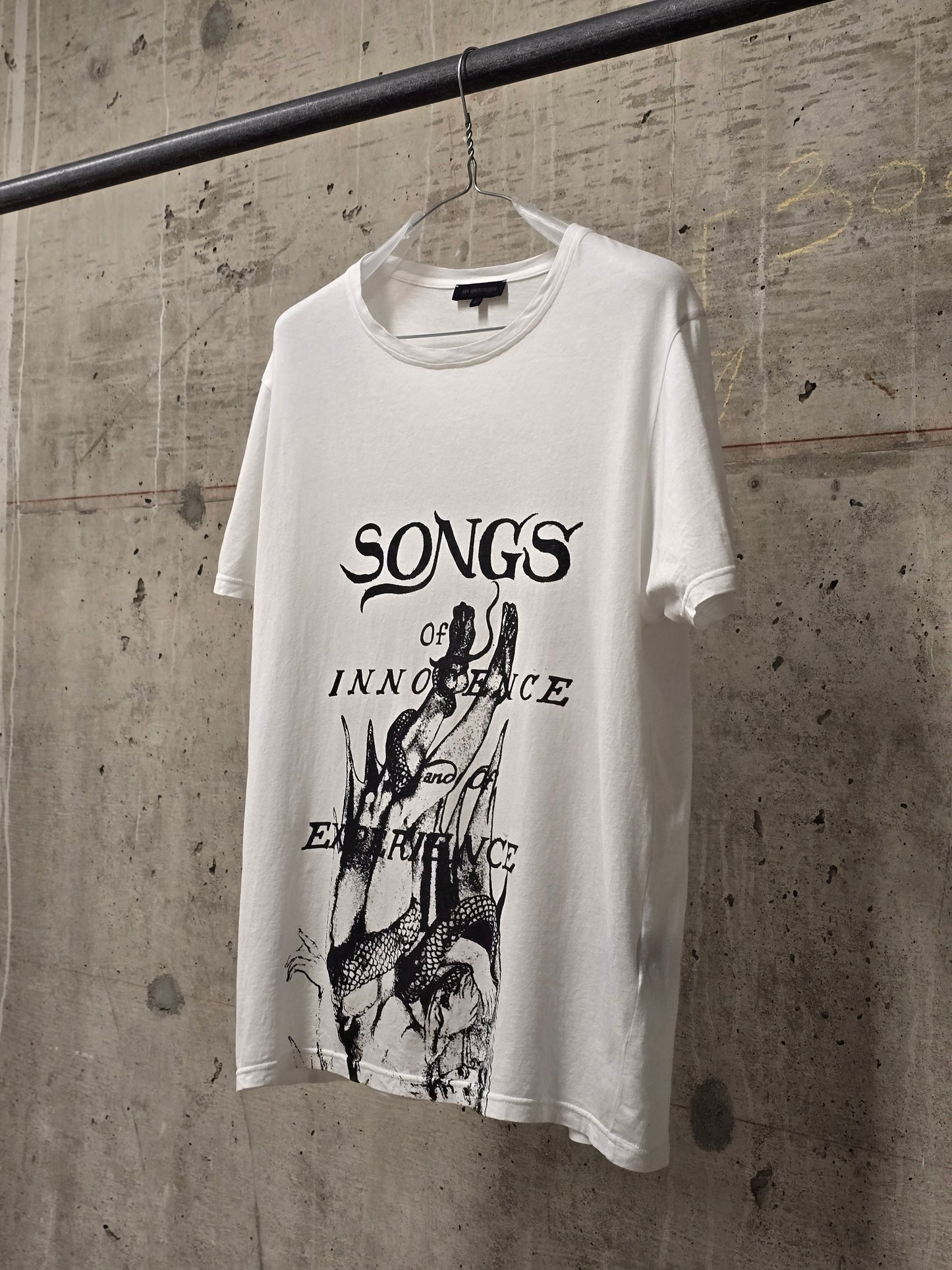 Ann Demeulemeester AW18 Lucian White 'Fallen Angel' Black Print Graphic T-Shirt