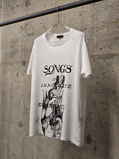 Ann Demeulemeester AW18 Lucian White 'Fallen Angel' Black Print Graphic T-Shirt