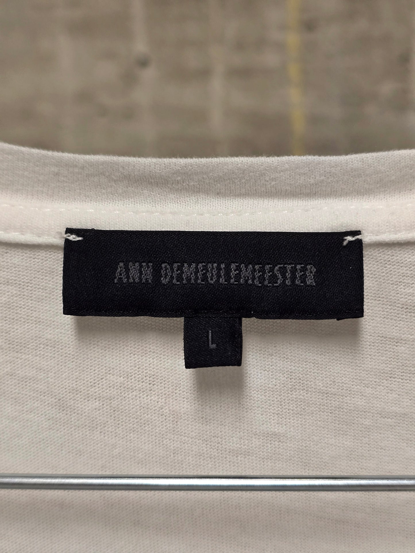Ann Demeulemeester AW18 Lucian White 'Fallen Angel' Black Print Graphic T-Shirt