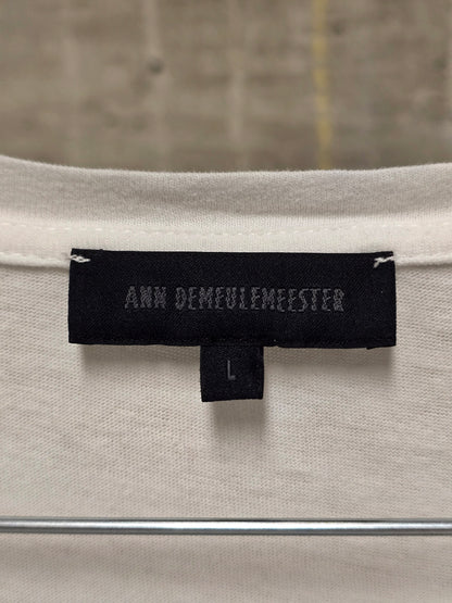 Ann Demeulemeester AW18 Lucian White 'Fallen Angel' Black Print Graphic T-Shirt