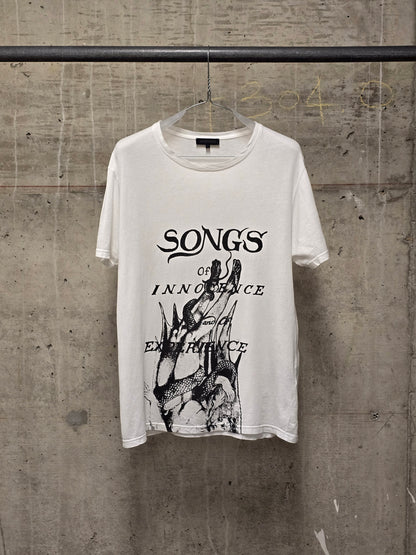 Ann Demeulemeester AW18 Lucian White 'Fallen Angel' Black Print Graphic T-Shirt