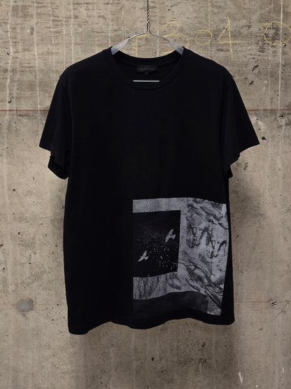 Ann Demeulemeester AW20 Washed Black 'Nature' Print Graphic T-Shirt