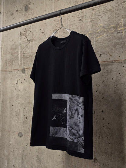 Ann Demeulemeester AW20 Washed Black 'Nature' Print Graphic T-Shirt