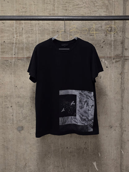 Ann Demeulemeester AW20 Washed Black 'Nature' Print Graphic T-Shirt