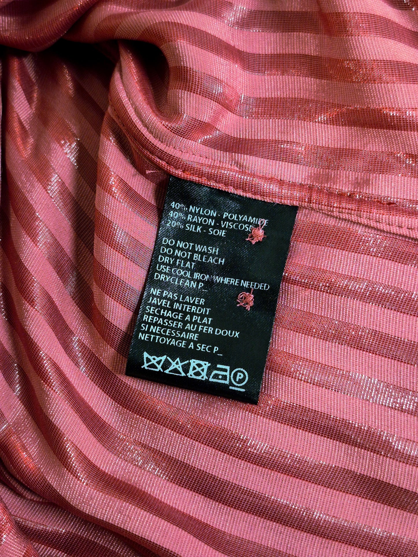 Ann Demeulemeester AW19 Metallic Pink “Harlot” Striped Velvet Shirt