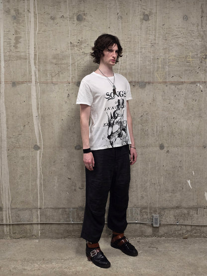 Ann Demeulemeester AW18 Lucian White 'Fallen Angel' Black Print Graphic T-Shirt