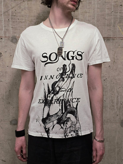 Ann Demeulemeester AW18 Lucian White 'Fallen Angel' Black Print Graphic T-Shirt