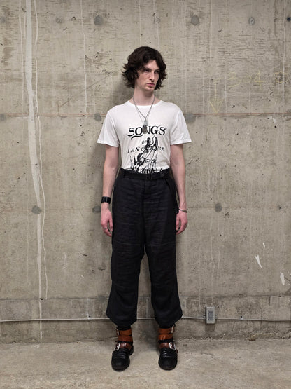 Ann Demeulemeester AW18 Lucian White 'Fallen Angel' Black Print Graphic T-Shirt