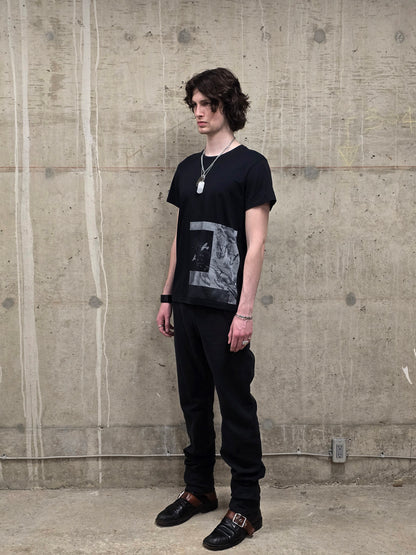 Ann Demeulemeester AW20 Washed Black 'Nature' Print Graphic T-Shirt