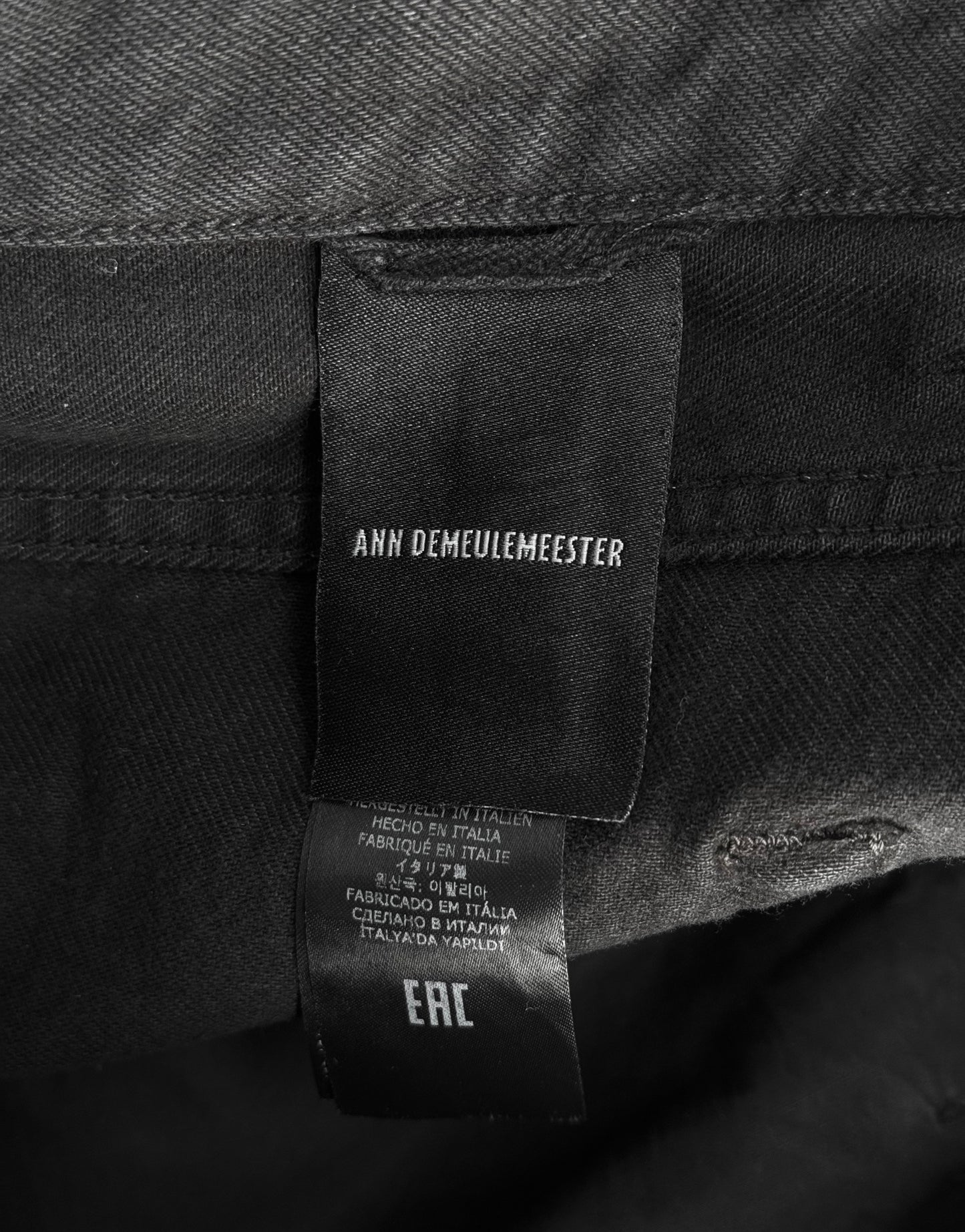Ann Demeulemeester AW24 'Joakim' Slouchy Wide Leg Denim