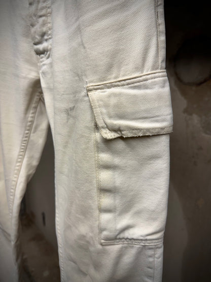 Helmut Lang 1999 Ivory Cotton Cargo Denim